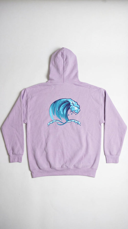 Wave Hoodie Lavender Back