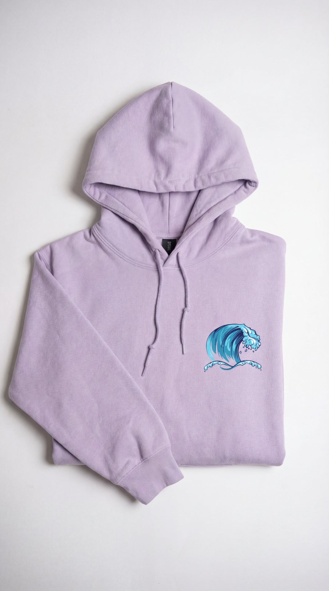 Wave Hoodie Lavender Folded