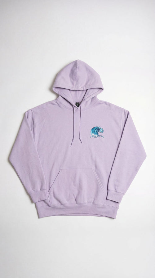 Wave Hoodie Lavender Front